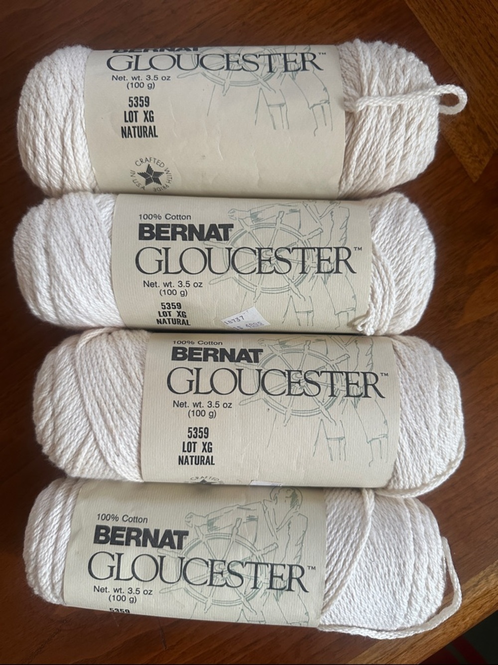 Bernat Gloucester 100% Cotton Yarn - Natural